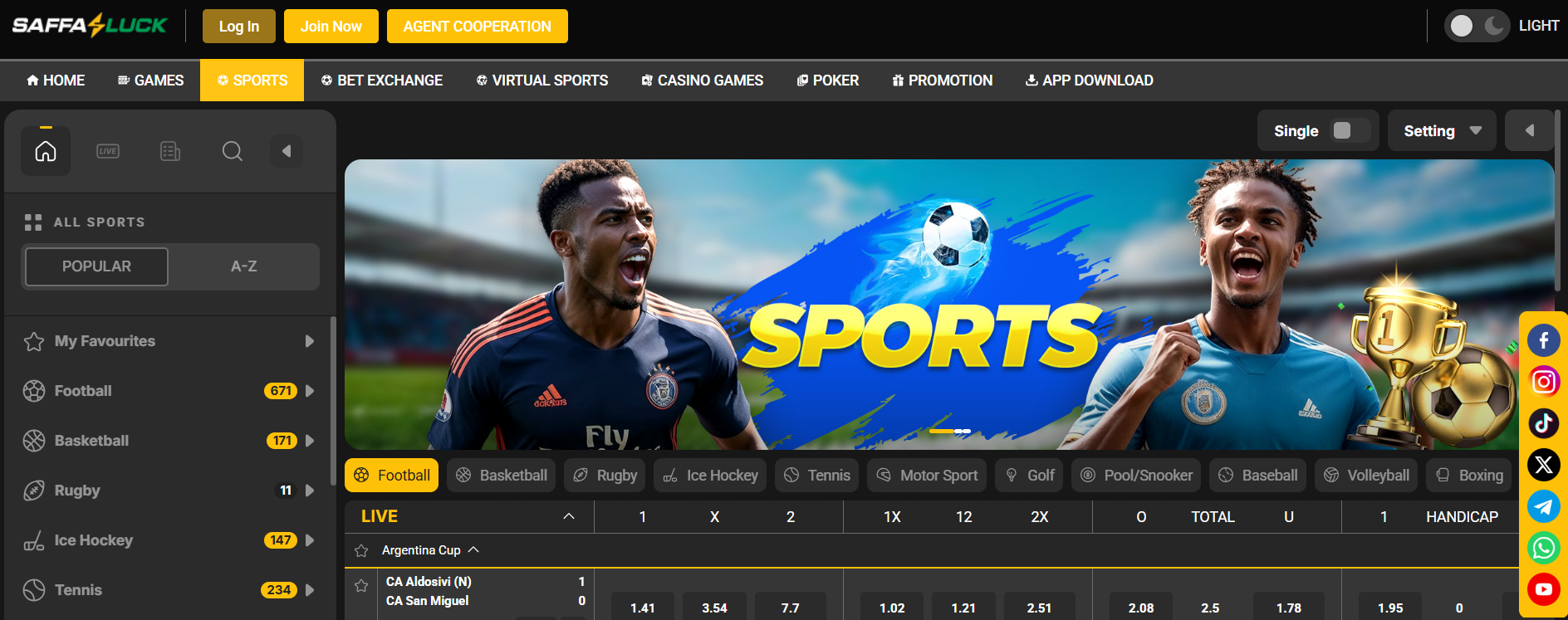 SaffaLuck Sports Section